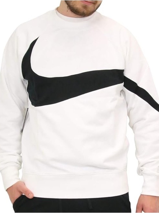 Nike Other - Nike White Crewneck with Oversized Black Swoosh